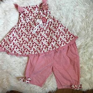 Tuti Fruiti Red & White Floral Matching Set